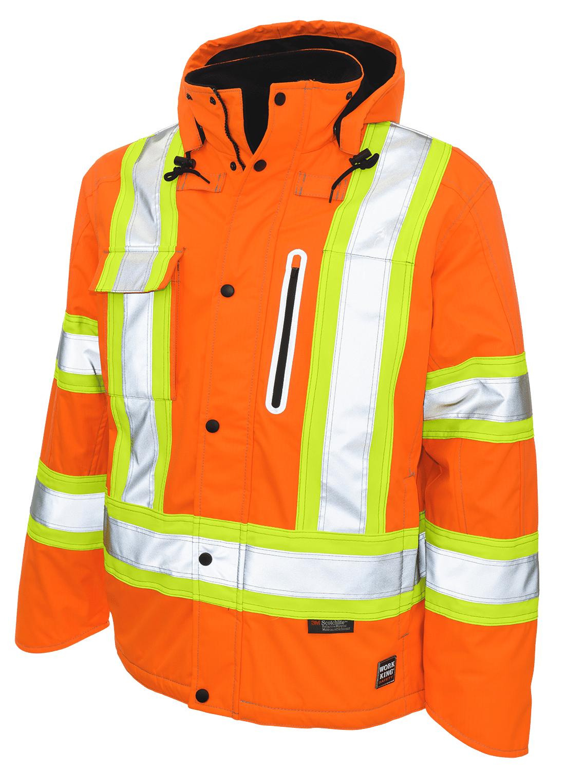 Tough Duck Ripstop Fleece Lined Safety Jacket in Solid Orange