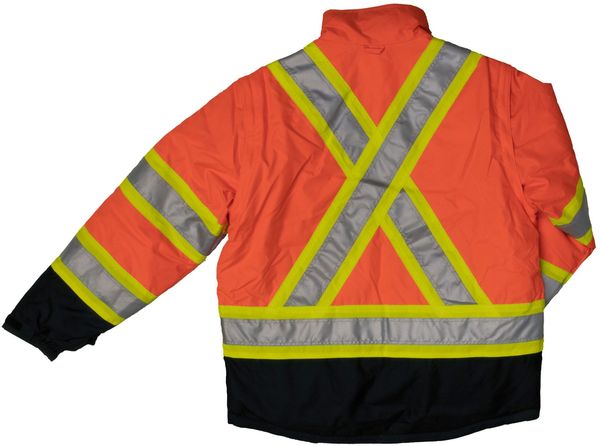 An image of a Custom Tough Duck PolyOxford Insulated Safety 5 in 1 Jacket!