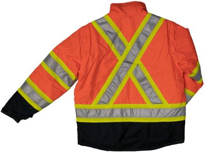 An image of a Custom Tough Duck PolyOxford Insulated Safety 5 in 1 Jacket!