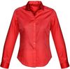 Am image of a Custom Biz Collection Ladies Dalton Long Sleeve Shirt in Red!