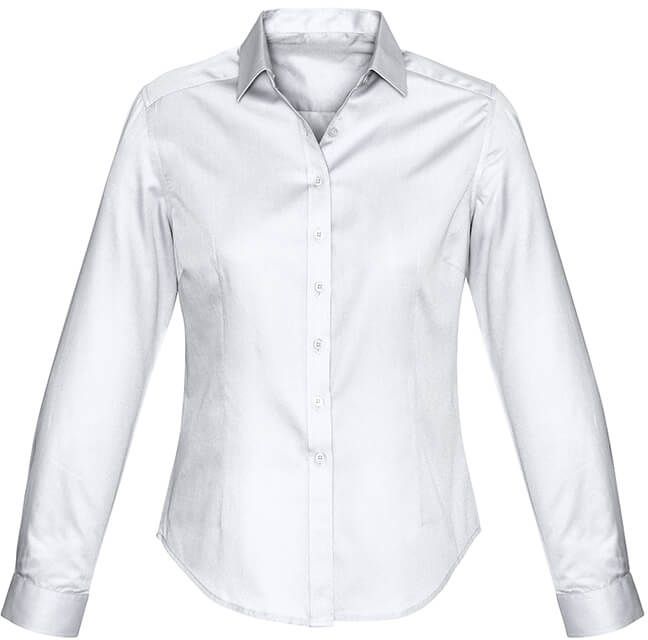 Biz Collection Ladies Dalton Long Sleeve Shirt in White