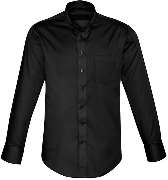 Biz Collection Mens Dalton Long Sleeve Shirt in Navy
