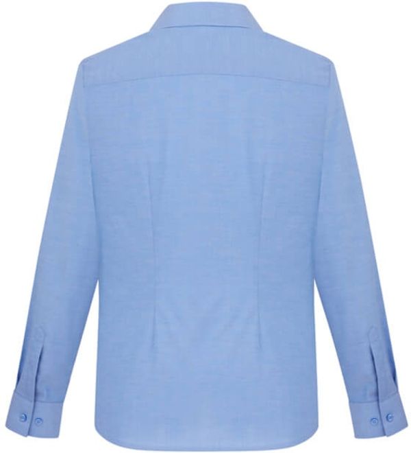 Am image of a Custom Biz Collection Ladies Oxford Long Sleeve Shirt in Chambray!