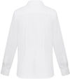 Am image of a Custom Biz Collection Ladies London Long Sleeve Shirt in White!
