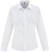 Am image of a Custom Biz Collection Ladies London Long Sleeve Shirt in White!
