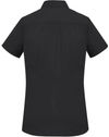 Am image of a Custom Biz Collection Ladies London Short Sleeve Shirt in Black!