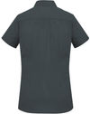 Am image of a Custom Biz Collection Ladies London Short Sleeve Shirt in Grey!