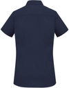 Am image of a Custom Biz Collection Ladies London Short Sleeve Shirt in Navy!