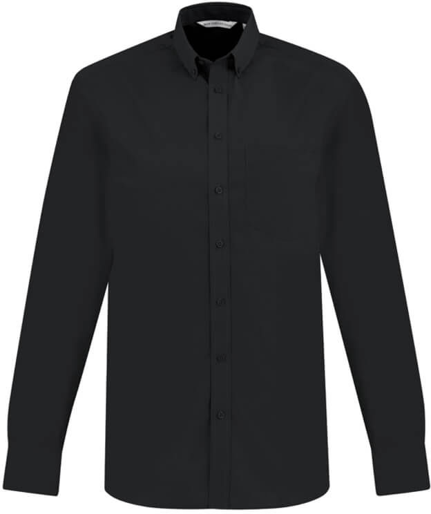 Biz Collection Mens London Long Sleeve Shirt in Black