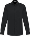 Am image of a Custom Biz Collection Mens London Long Sleeve Shirt in Black!
