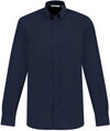 Am image of a Custom Biz Collection Mens London Long Sleeve Shirt in Navy!