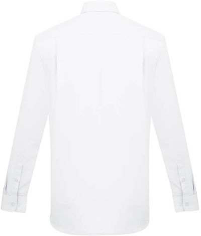 Am image of a Custom Biz Collection Mens London Long Sleeve Shirt in White!