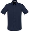 Am image of a Custom Biz Collection Mens London Short Sleeve Shirt in Navy!