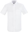 Am image of a Custom Biz Collection Mens London Short Sleeve Shirt in White!