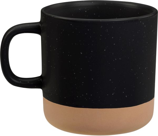 Am image of a Custom Santos 12oz Ceramic Mug in Black!