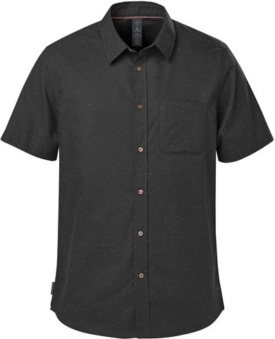Am image of a Custom Stormtech Men's Skeenna Shirt in Black/Carbon!