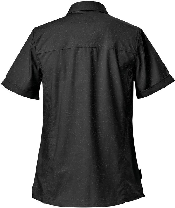 Am image of a Custom Stormtech Women's Skeena Shirt in Black/Carbon!