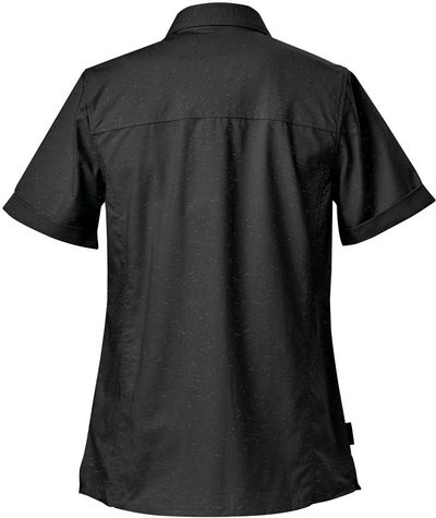 Am image of a Custom Stormtech Women's Skeena Shirt in Black/Carbon!