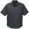 Am image of a Custom Biz Collection Mens Plain Oasis Short Sleeve Shirt in Charcoal!