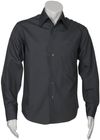 Am image of a Custom Biz Collection Mens Metro Long Sleeve Shirt in Charcoal!