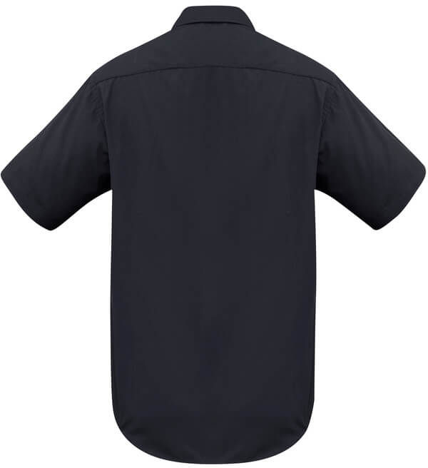 Am image of a Custom Biz Collection Mens Metro Short Sleeve Shirt in Black!