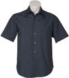 Am image of a Custom Biz Collection Mens Metro Short Sleeve Shirt in Charcoal!