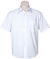 Am image of a Custom Biz Collection Mens Metro Short Sleeve Shirt in White!