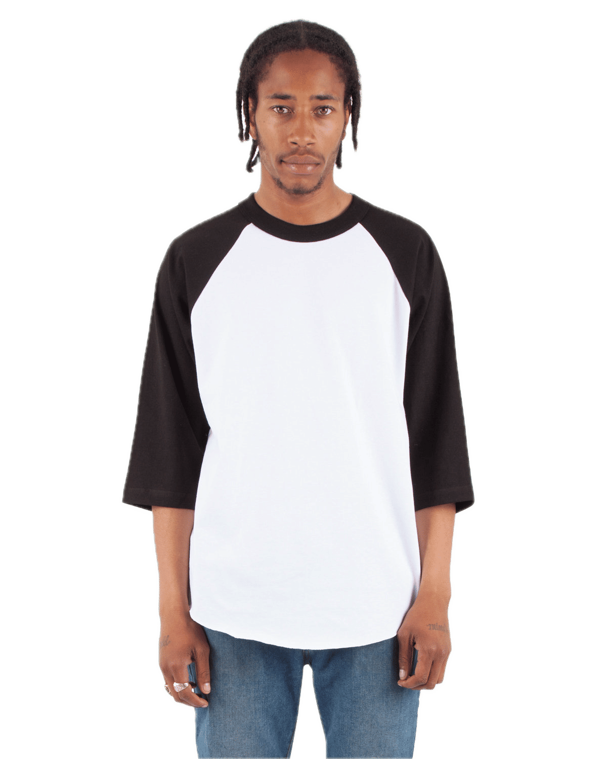 Shaka Wear Adult 8.9 oz Three Quarter Sleeve Raglan T Shirt