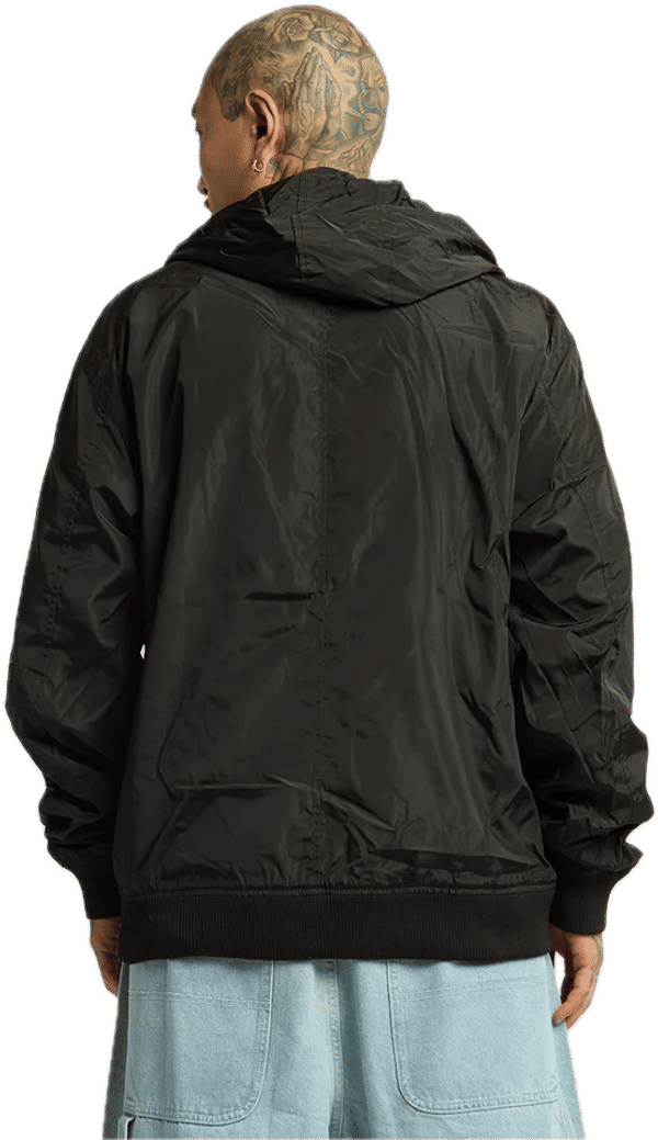 An image of a Custom Shaka Wear Adult Windbreaker Jacket in Grey/Black!