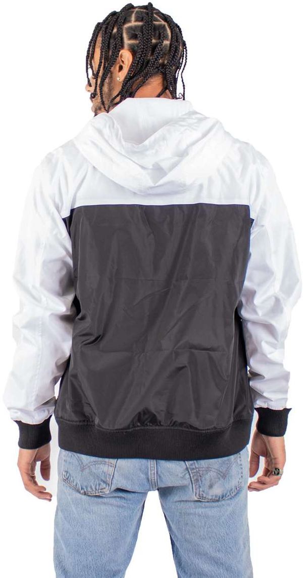 An image of a Custom Shaka Wear Adult Windbreaker Jacket in White/Black!