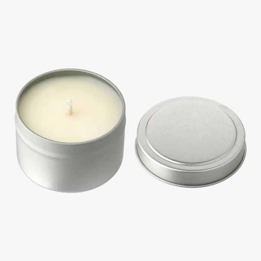 Calm Meadow 2.7oz Mini Tin Candle in Silver