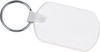 Am image of a Custom Rectangular Soft Key Tag in White!