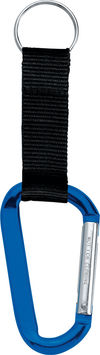 Am image of a Custom Large Carabiner Key Ring in Blue!