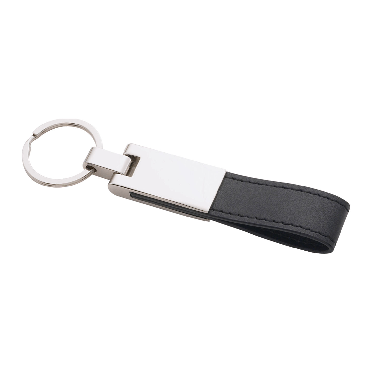 UltraHyde Silver Key Ring in Black