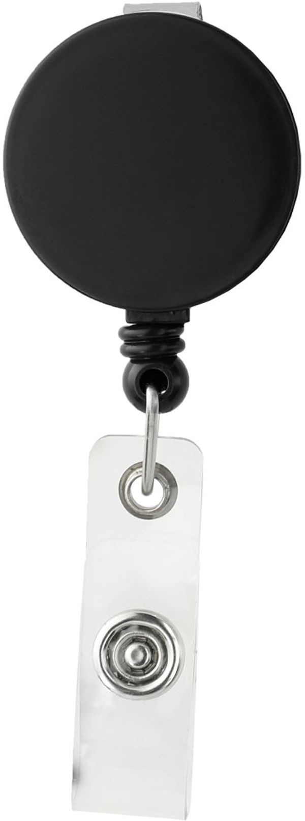 Am image of a Custom Round Badge Holder in Black!
