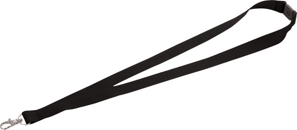 Am image of a Custom Lanyard with Lobster Clip in Black!