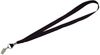 Am image of a Custom Lanyard with Bulldog Clip in Black!