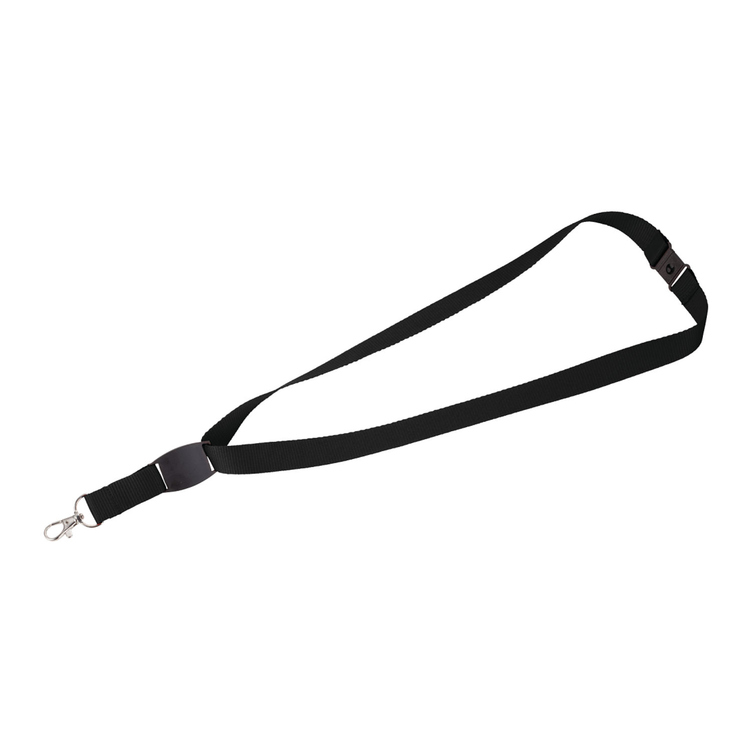 Flat Panel Lanyard in Black