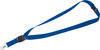 Am image of a Custom Flat Panel Lanyard in Royal!