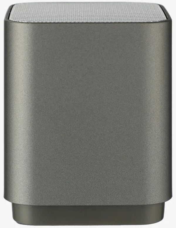 Am image of a Custom Light Up Logo Bluetooth Speaker in Graphite!
