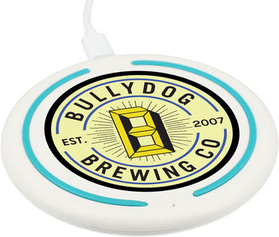 An image of a Custom Recycled ABS Fast Wireless Charging Pad!