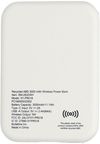 Am image of a Custom Recycled ABS 3000 mAh Wireless Power Bank in White!