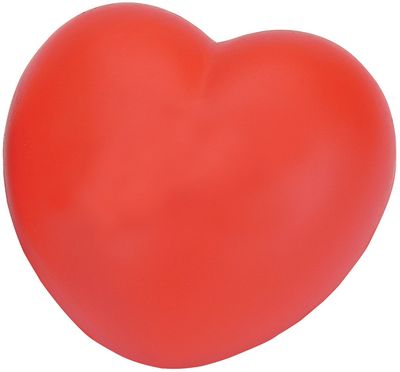 Am image of a Custom Heart Stress Reliever in Red!