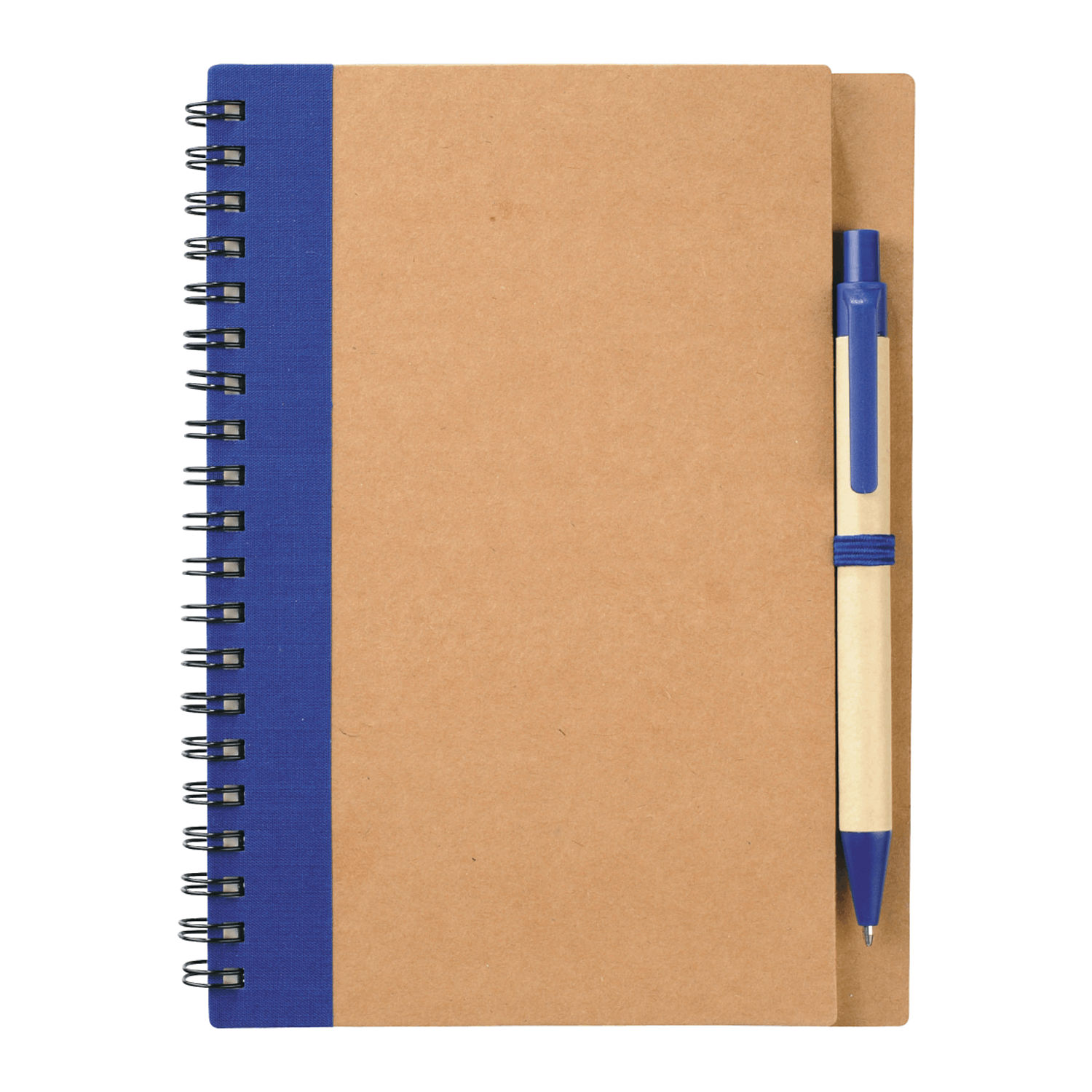 5" x 7" Eco Spiral Notebook with Pen in Blue