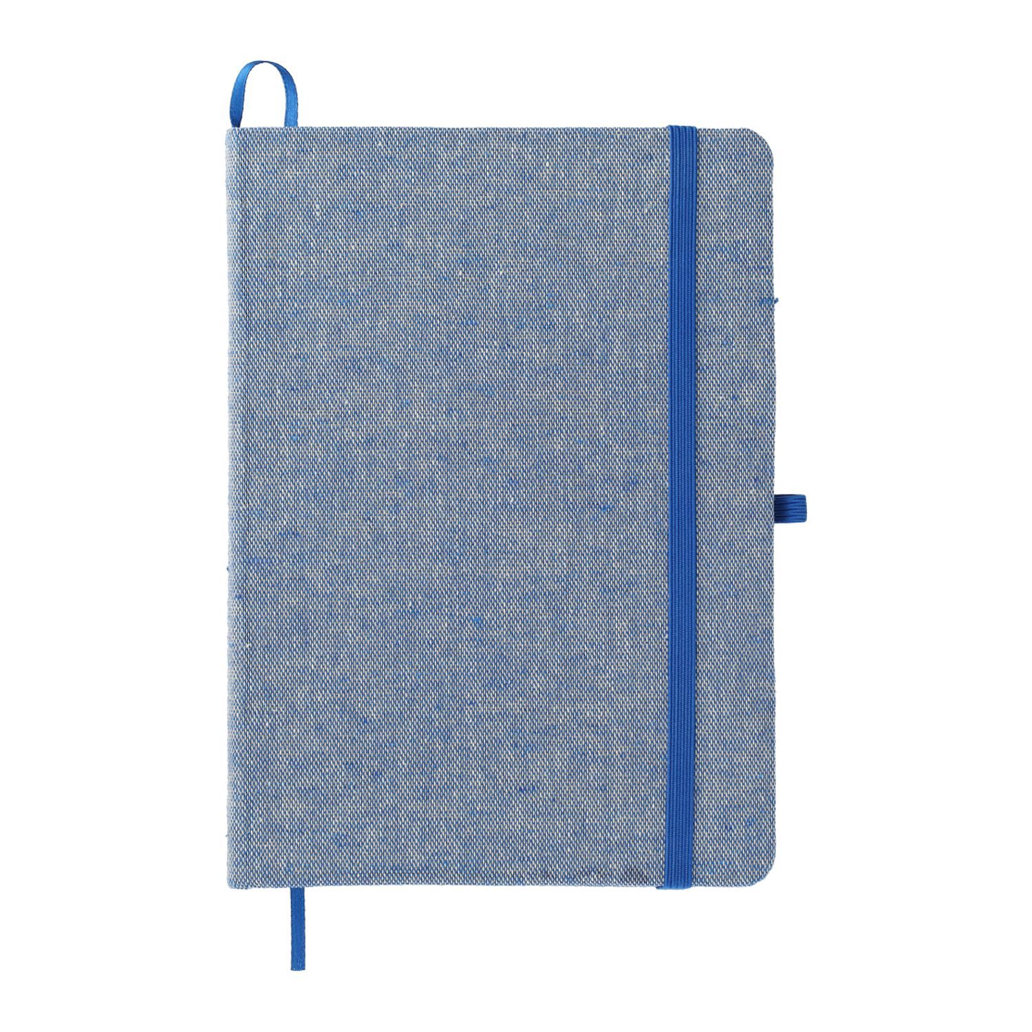 5in x 7in Recycled Cotton Bound Notebook in Blue
