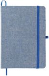 Am image of a Custom 5in x 7in Recycled Cotton Bound Notebook in Blue!