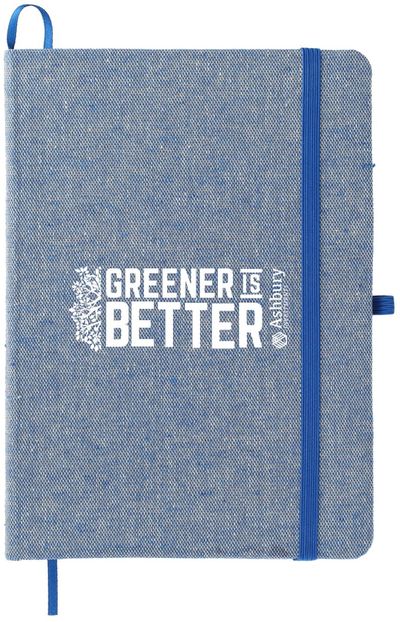 An image of a Custom 5in x 7in Recycled Cotton Bound Notebook!