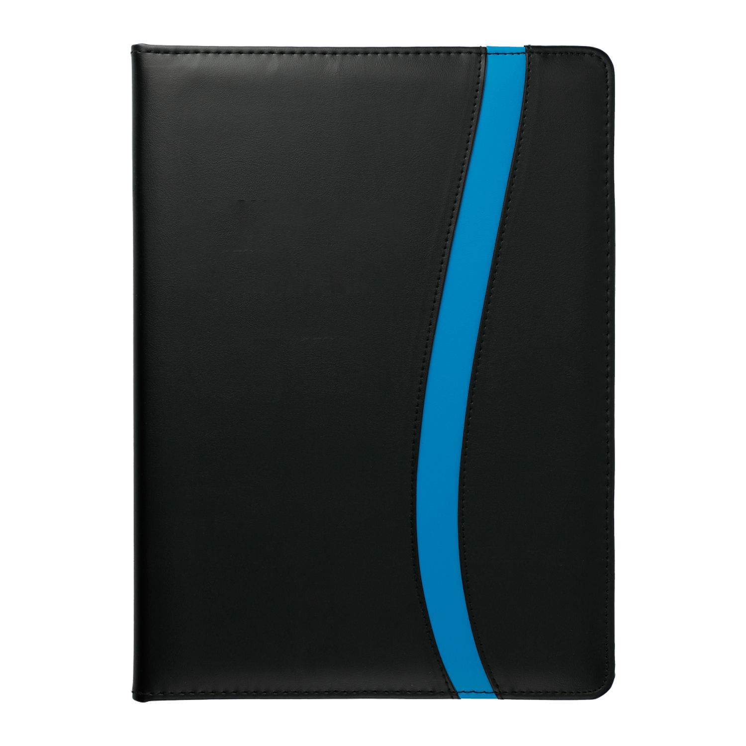 Session Padfolio in Black w/ Blue Trim