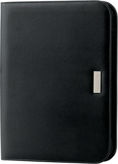 Am image of a Custom New Yorker Padfolio in Black!