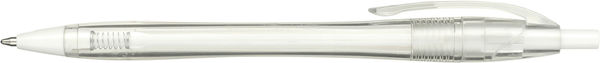 Am image of a Custom Recycled PET Cougar Ballpoint Pen in Clear!